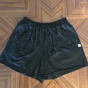 Vuori Black Athletic Elastic-Waist Shorts